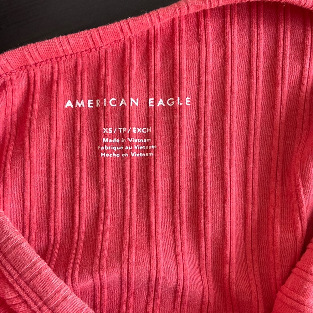 American Eagle One Shoulder Ribbed Crop Tank - Picture 3 of 3